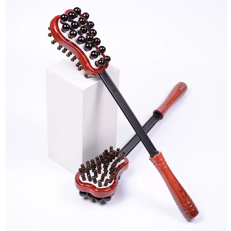 一件代发加长版木纹按摩捶强力木质敲打敲背锤老头乐许诺118