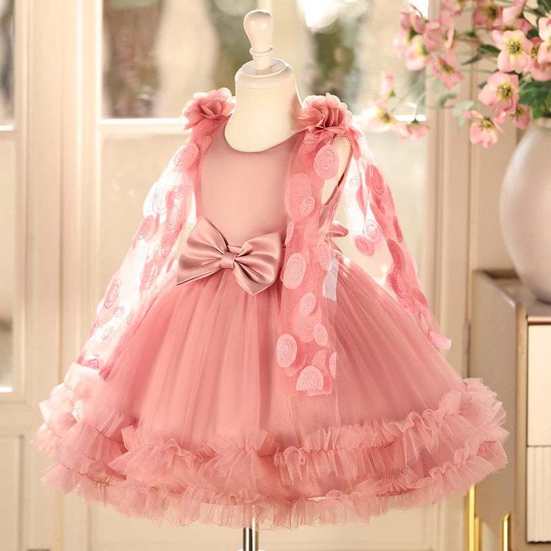 Vestido de niña transfronteriza vestido de princesa vestido de niña desfile anfitrión espectáculo vestido de nicho vestido de diseño