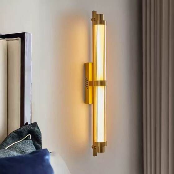 Modern Simple Nordic Bedroom Bedside Wall Lamp Stair Aisle Background Wall Lamp Minimalist Retro Living Room Long Lamps
