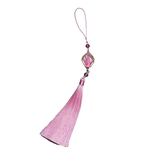 Long 16CM golden branches and jade leaves tassels Suizi Guochao fan pendant cheongsam Hanfu pressed placket tassel pendant wholesale