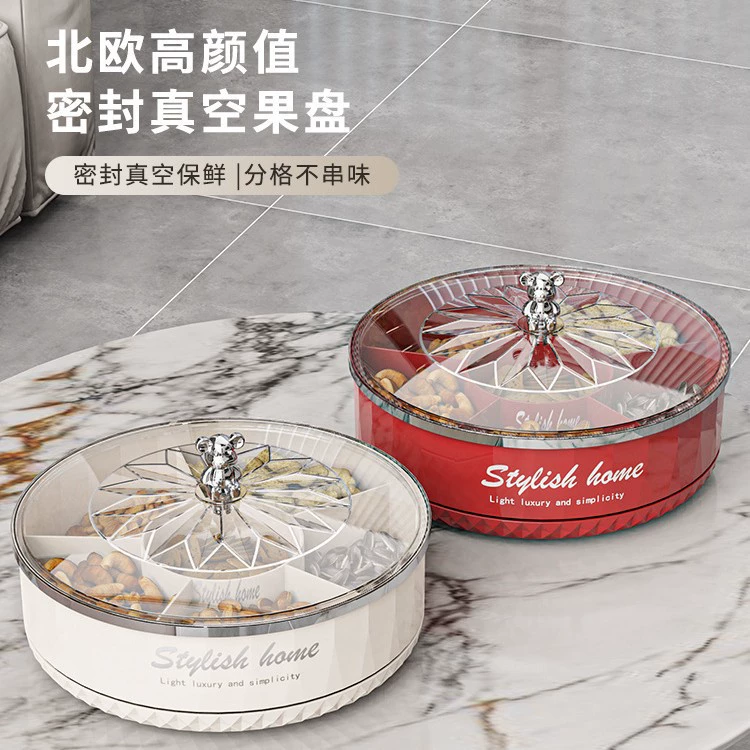 Кондитерская коробка вращающаяся тарелка с фруктами новая домашняя гостиная легкая роскошная тарелка с фруктами