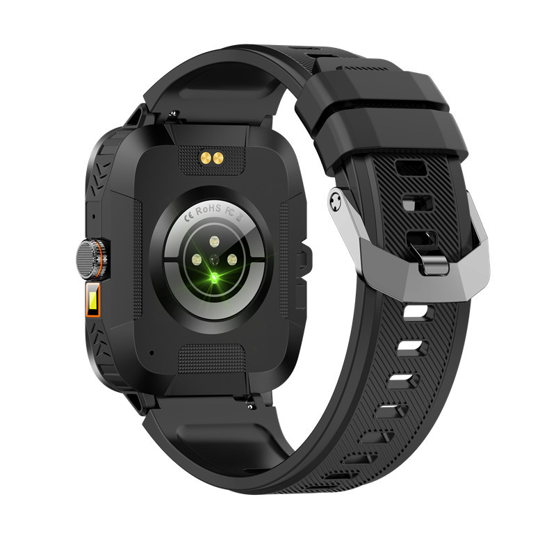 Montre connectée outdoor avec écran tactile AMOLED 1,97 pouce, Bluetooth, appels et lampe torche._voghion.com