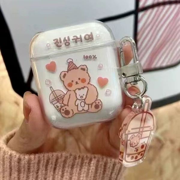 Milk tea bear with pendant