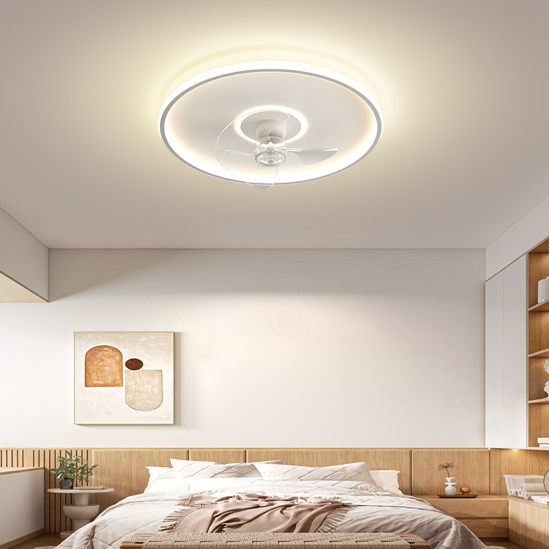 Bedroom ceiling fan with suction light, 2024 new household swivel dining room ultra-thin integrated electric fan light, ceiling fan room light