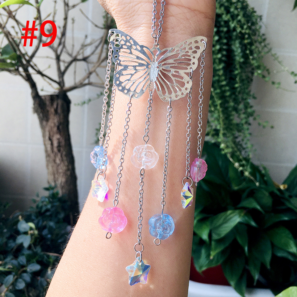 Modern Style Butterfly Crystal Pendant display picture 3