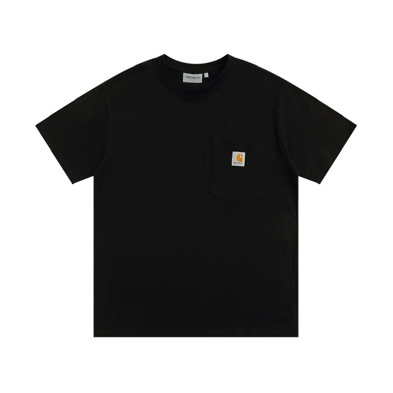 Carhartt classic style T-shirt with small embroidered logo, pocket, round neck, short sleeves, loose fit, unisex, versatile