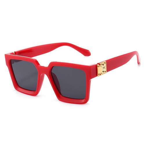 Cross-border square large-frame sunglasses for women, 2024 new model, foreign trade UV-protective sunglasses for men, retro personalized thick sunglasses