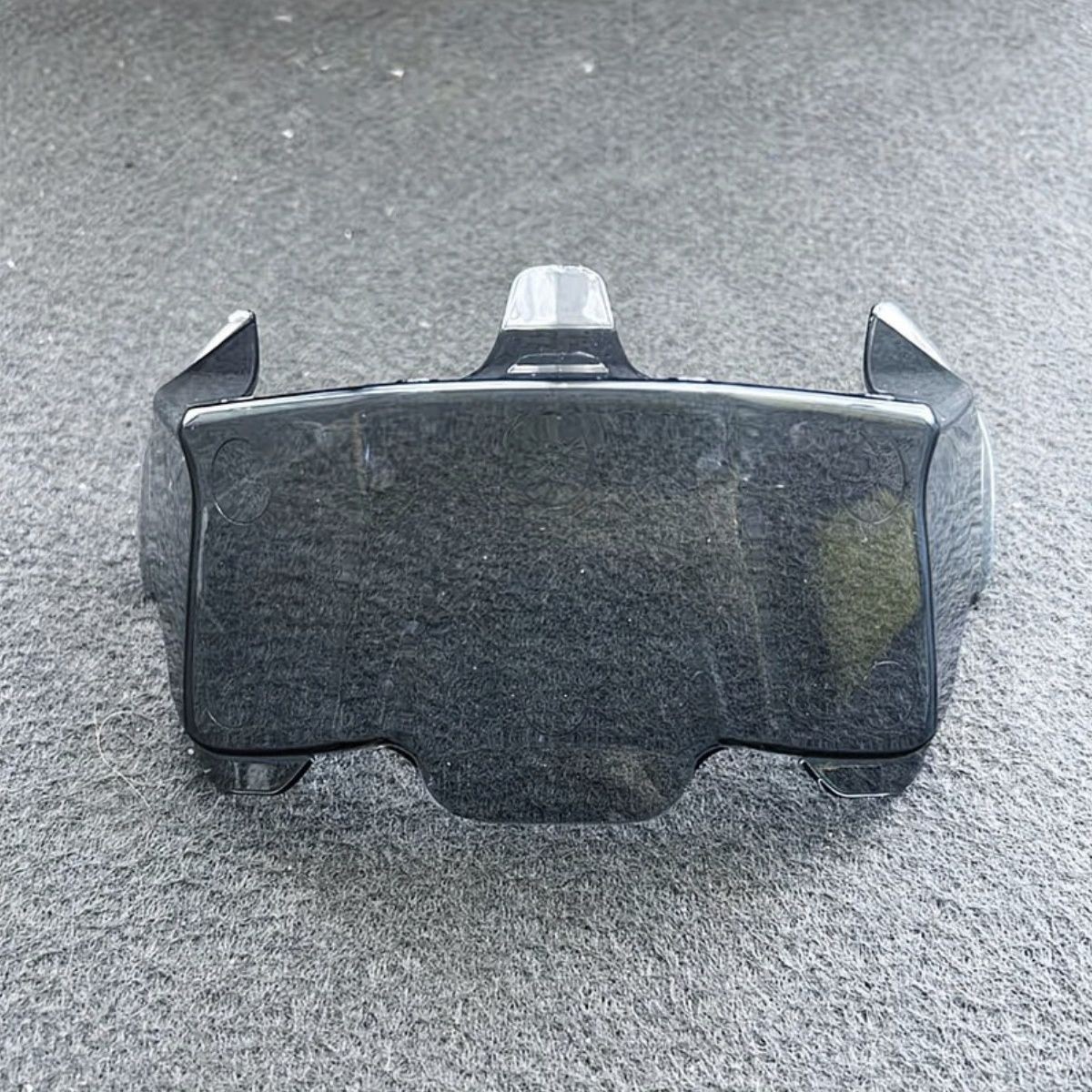 Rx7X Motorcycle Helmet Modified with Black Tea-Colored Large Rear Wing, Decorative Exterior Spoiler, One-Piece Delivery with Rear Wing Adhesive