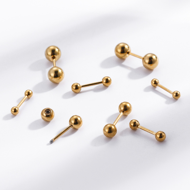 1 Pair Ear Cartilage Rings & Studs Simple Style Geometric 316 Stainless Steel  Plating display picture 3