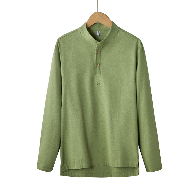 Linen Men's Shirt, Solid Color, Long Sleeve, Plus Size, Cotton Linen Shirt, Casual Top, Clothing, Summer 2026