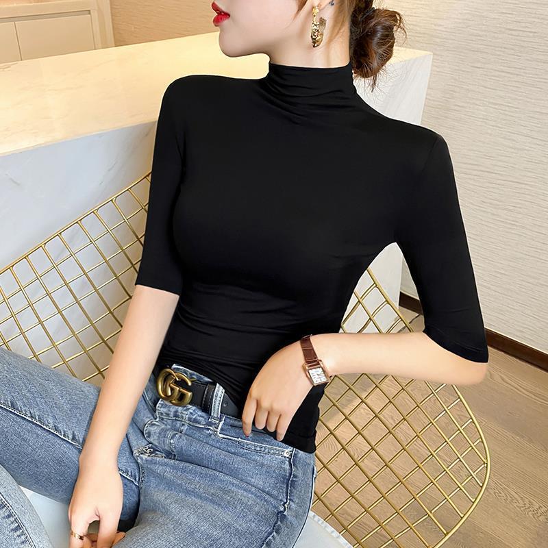 블랙[중소매 모달]