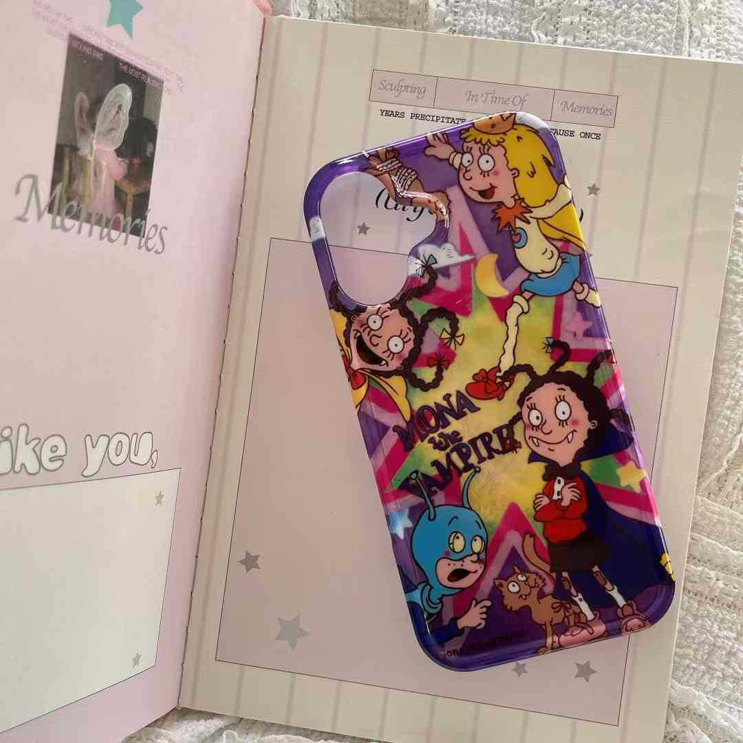 Halloween dibujos animados divertido brujita para iPhone16promax funda para teléfono móvil 14 Apple 15 cadena 13 femenino 16