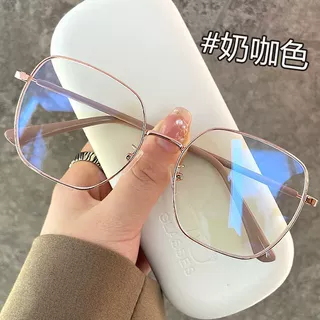 2023新款防蓝光平光镜男女士文艺复古金属眼镜架网红明星款眼镜框