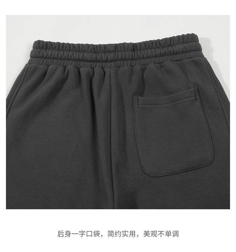 登爵男装摇粒绒400g重磅卫裤2023秋冬新款宽松加绒卫裤男