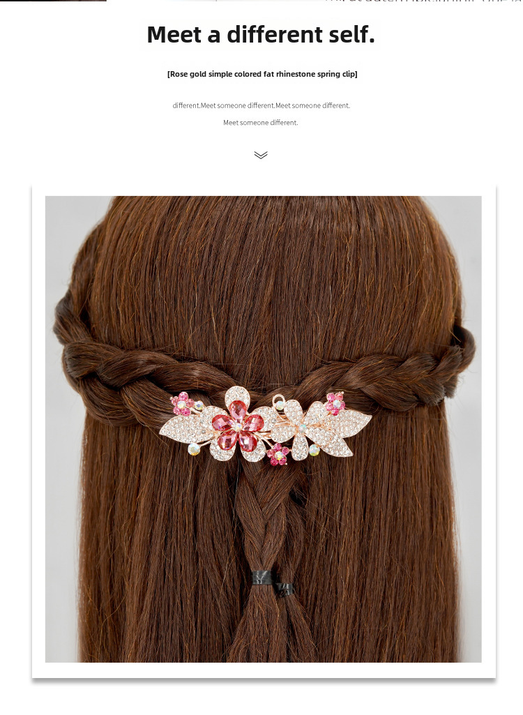 Fermaglio capelli strass elegante molletta in metallo_voghion.com