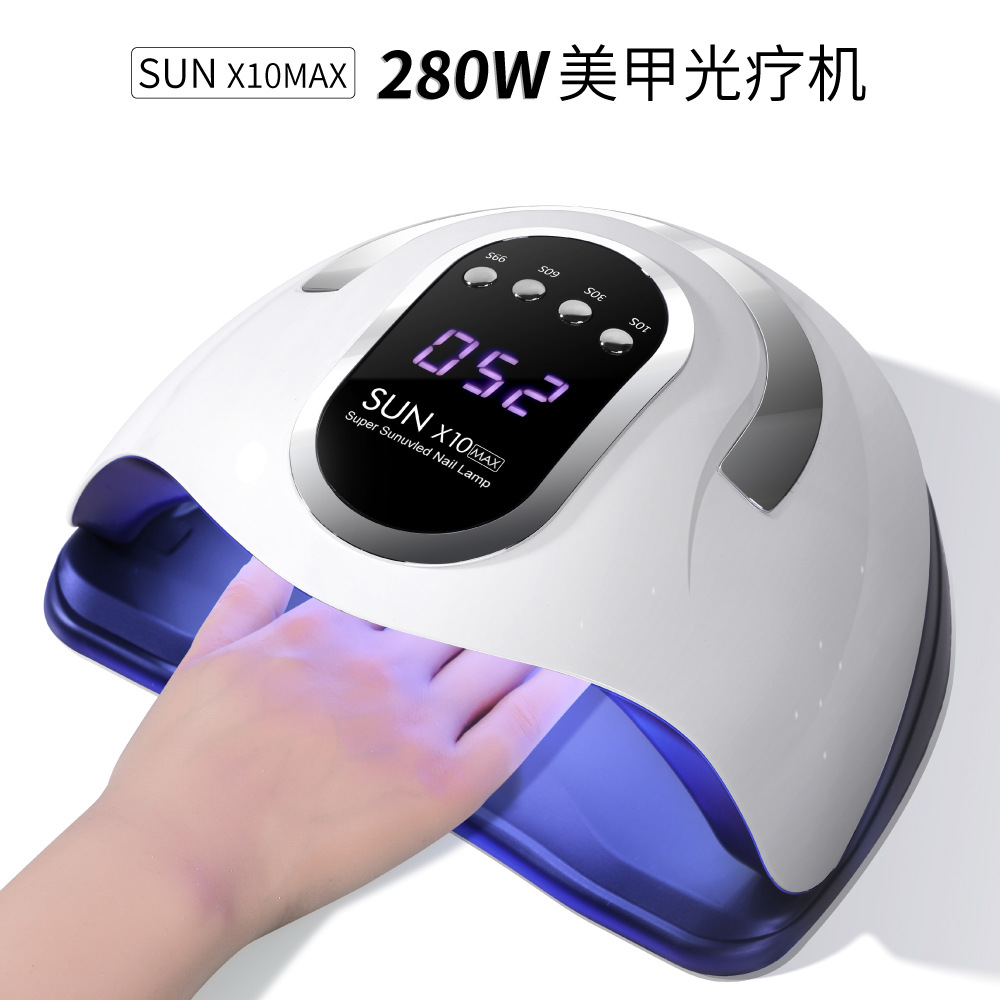 X10MAX lámpara de uñas 220W de alta potencia UV lámpara de fototerapia de uñas lámpara de cocción LED fototerapia máquina