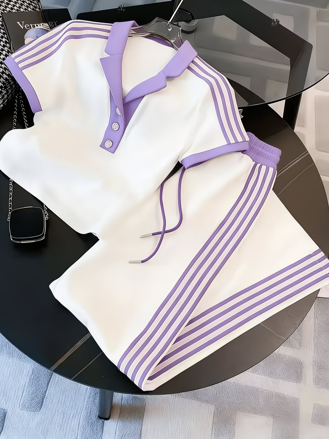 ​​2026 Women's Pullover Polo Set - Short Sleeve Casual Two-Piece Outfit​​_ecoleips.com