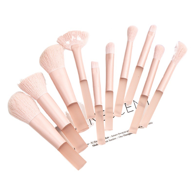 10 mini melocotón medio azúcar pinceles de maquillaje traje Cangzhou principiante rubor cepillo suelto cepillo portátil herramientas de belleza