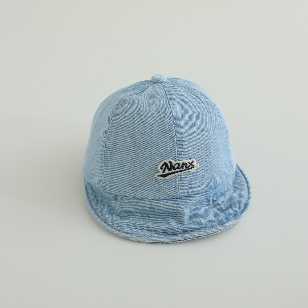 6-24 Sombrero para bebés de primavera y otoño delgado sombrero de lengua de pato para bebés vaqueros lavados con agua protección solar de verano de la moda coreana