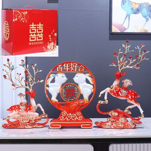 Newlyweds Wedding Gifts for Newlyweds Best Friend Bride Deer Ornaments Living Room Wedding Room Decoration Engagement Gifts High-end Practical