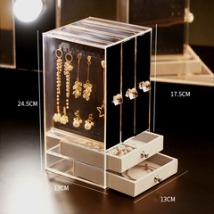 Earring box, earrings, transparent acrylic jewelry storage box, plastic earrings storage box, jewelry display stand