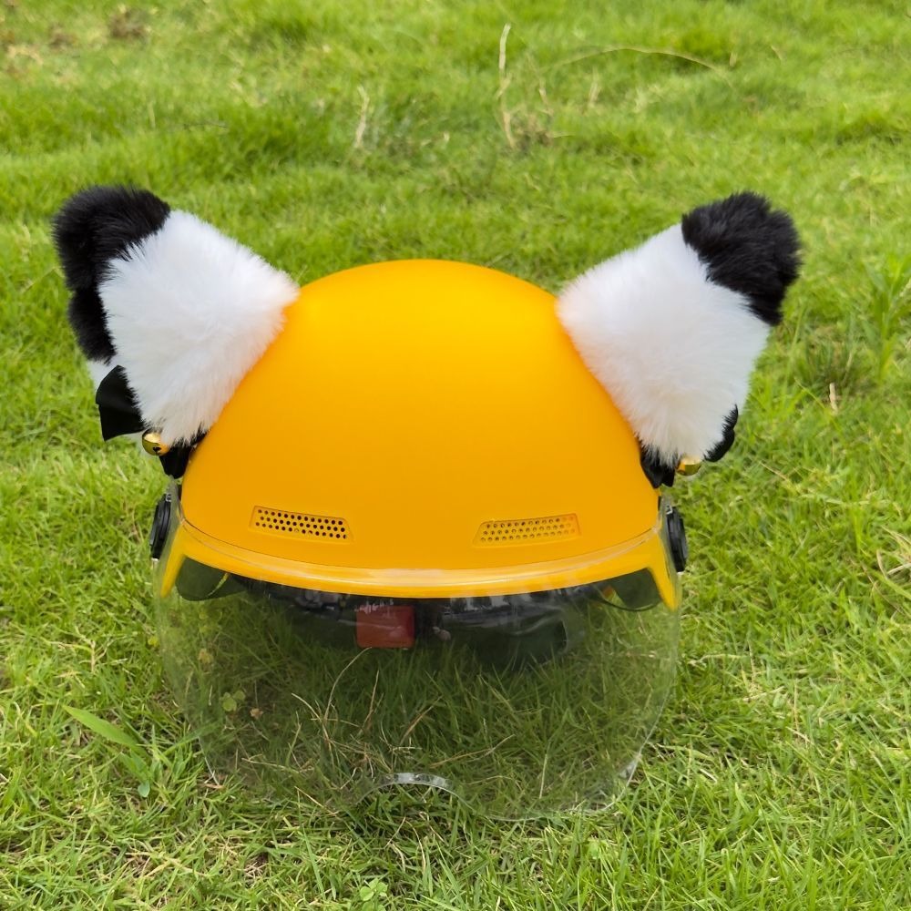 Helmet ear personalized decoration motorcycle decoration electric vehicle doll cute bell ear ski delivery detachable
