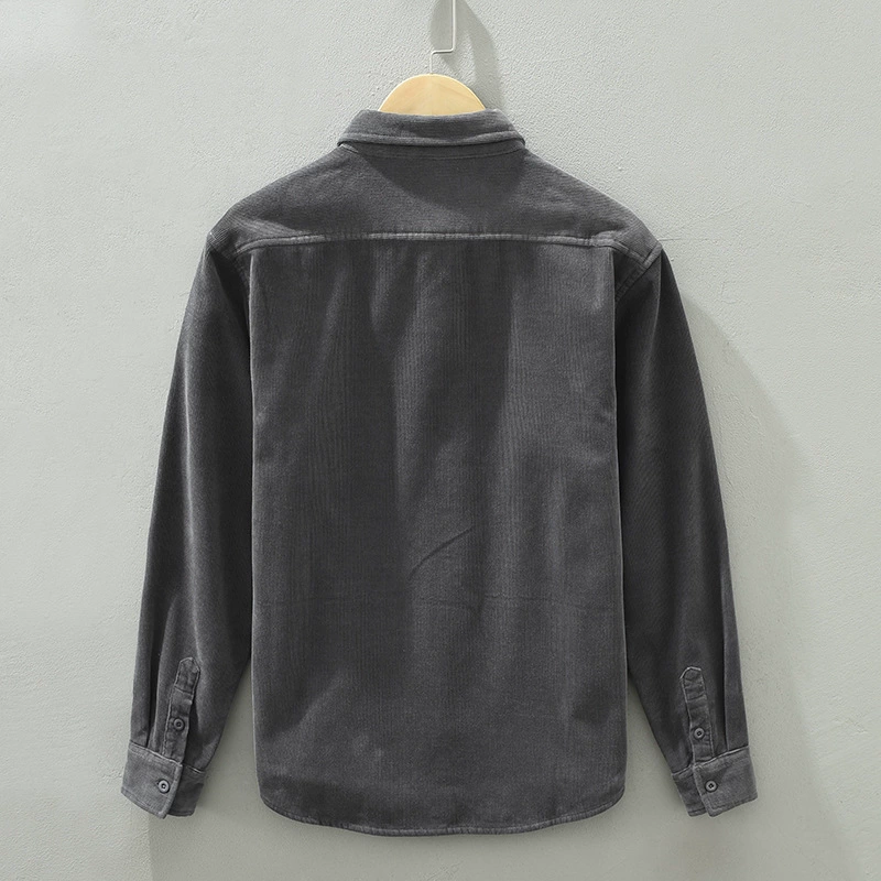 Флисовая джапанская-стиль Oversize рубашка, толстая подкладка из шерпы, повседневная с длинными рукавами