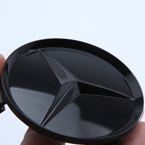 Suitable for Mercedes-Benz hub caps 75mm 65mm Mercedes-Benz hub center caps with bright black tire caps