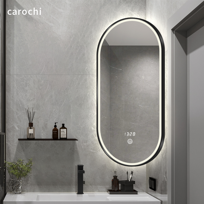 Smart Mirror Folding Mirror Wall-Mounted Telescopic Rotating Feng Shui Mirror Hanging Bathroom with Light Glass Custom Bath