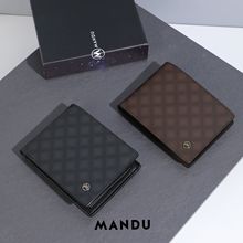 MANDU Men's Wallet PU Wallet Anti theft brush function