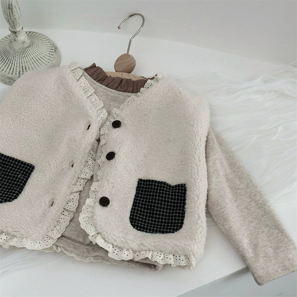 Brand children's keep warm vest girl's