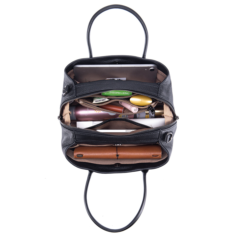 2026 New Genuine Leather Women's Handbag Versatile Large Capacity Top Grain Cowhide Commuter Shoulder And Crossbody Bag - Thumbnail 4