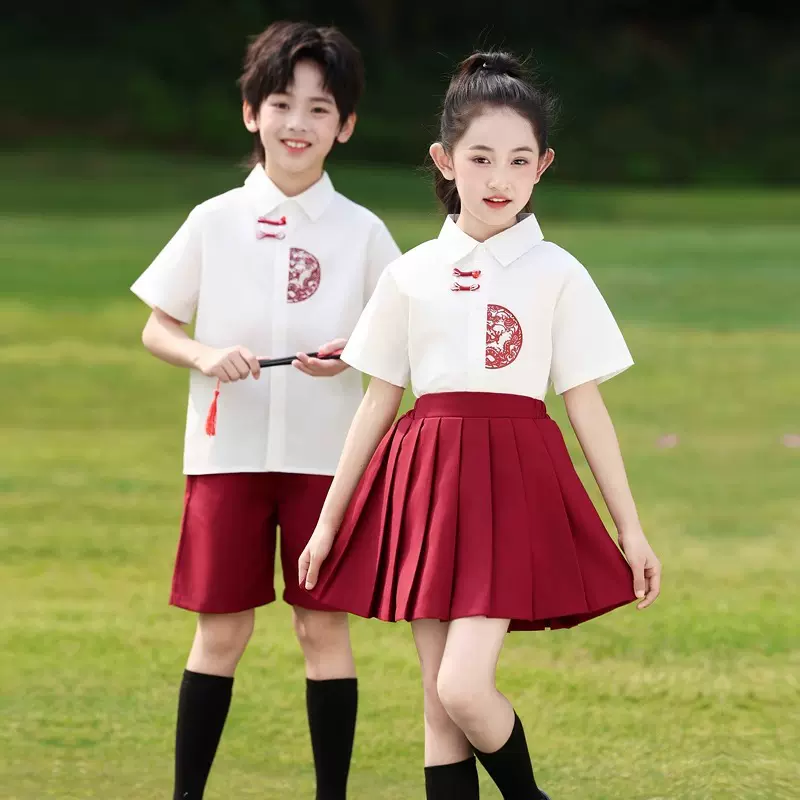 六一儿童合唱演出服幼儿园毕业班服国风小学生啦啦队朗诵表演服装