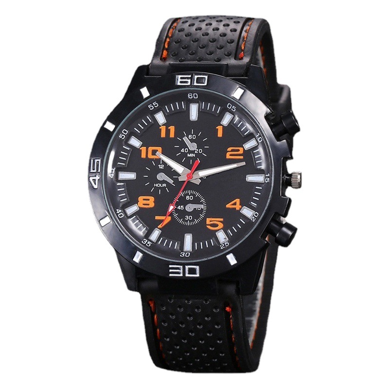 Popular AliExpress eBay plástico moda deportes hombres reloj coche línea correa de silicona estudiante reloj al por mayor