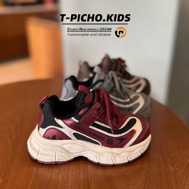 Спортивная обувь для девочек 2024 Осень и зима новый мальчик плюс бархатные хлопковые ботинки