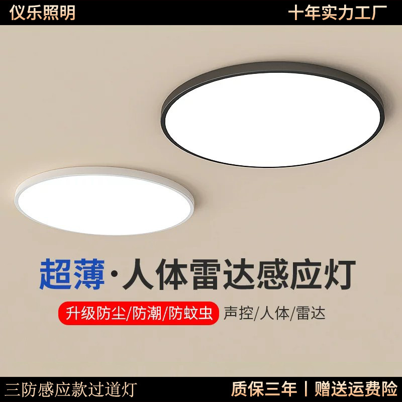 Sensor Light for Entrance Door, Hallway Light, Automatic Led Light That Turns on When Someone Enters at Night, Corridor Light, Ceiling Light