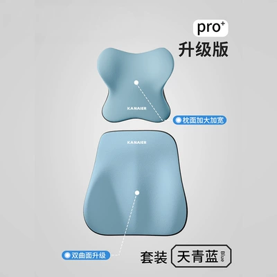Seat, Headrest - sky-blue-headrest-lumbar-support