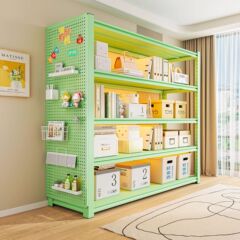 物置棚棚多層着地家庭用本棚収納棚ベランダ雑物整理展示棚に穴板を加えることができます。