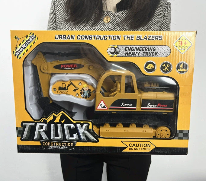 Детская строительная машина толкает игрушку симулятор экскаватора инерция