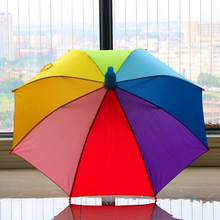 彩虹儿童伞 幼儿园可印广告可印lOGO小孩子带防水套宝宝儿童雨伞