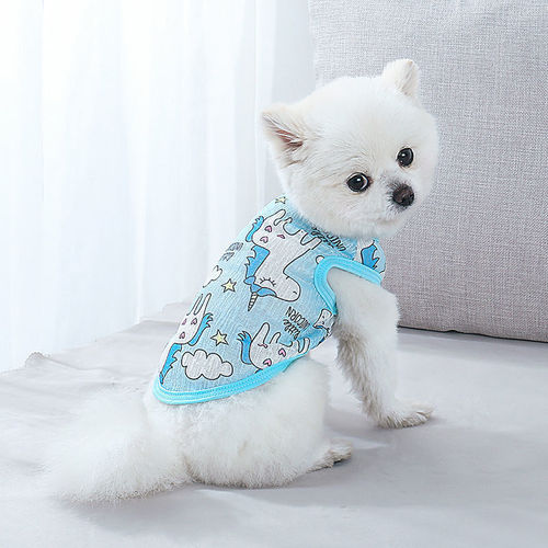 Summer and autumn breathable thin cat clothes sunscreen vest pet supplies small and medium-sized dog clothes for Teddy and Bichon dogs