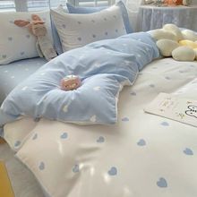 床上三件套四件套床单被套棉床上用品被罩被单套件水洗棉