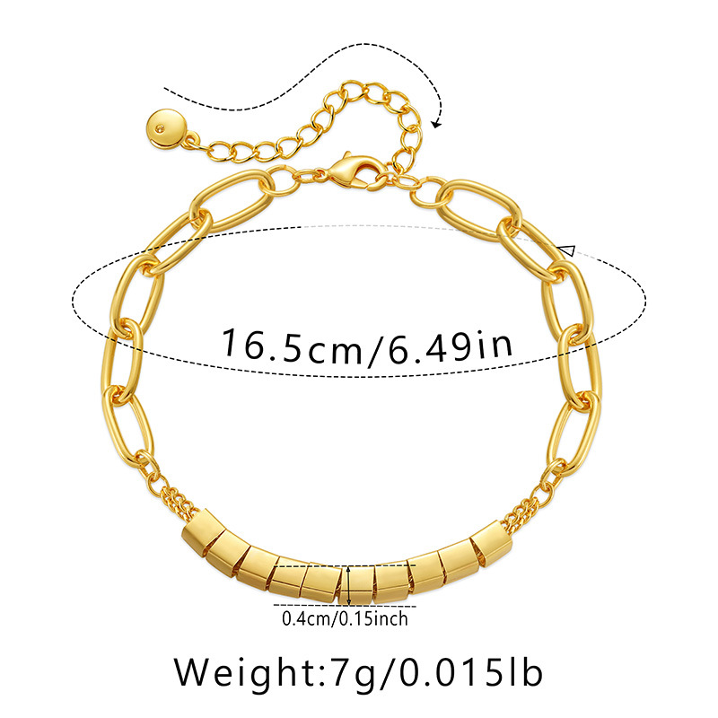 Lady Geometric Copper Plating Bracelets 1 Piece