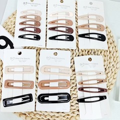 Tea-colored star-shaped hair accessories for women, minimalist and fashionable hair clips for forehead and side hair, wholesale from 2-yuan stores