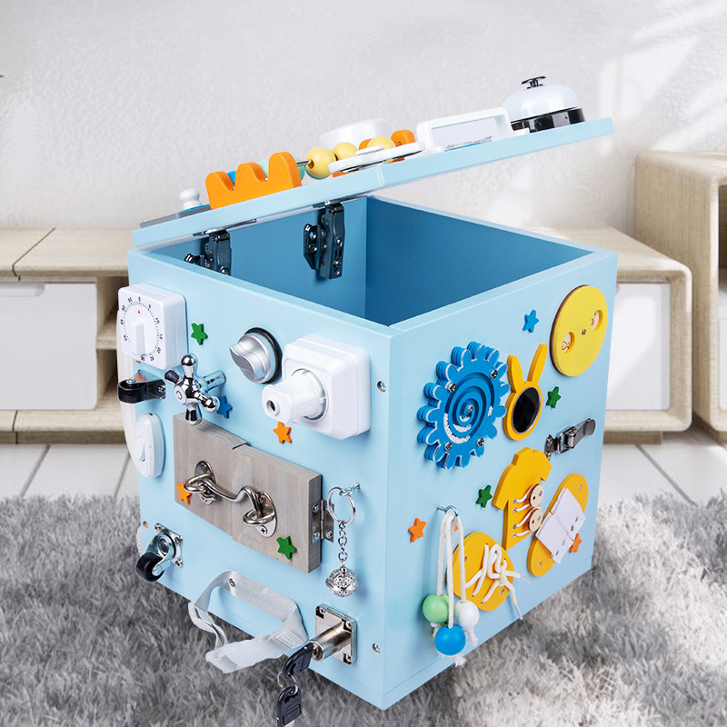 1-3 años de edad del bebé Montessori ayudas didácticas caja ocupada casa DIY accesorios Montessori niños educación temprana juguetes educativos