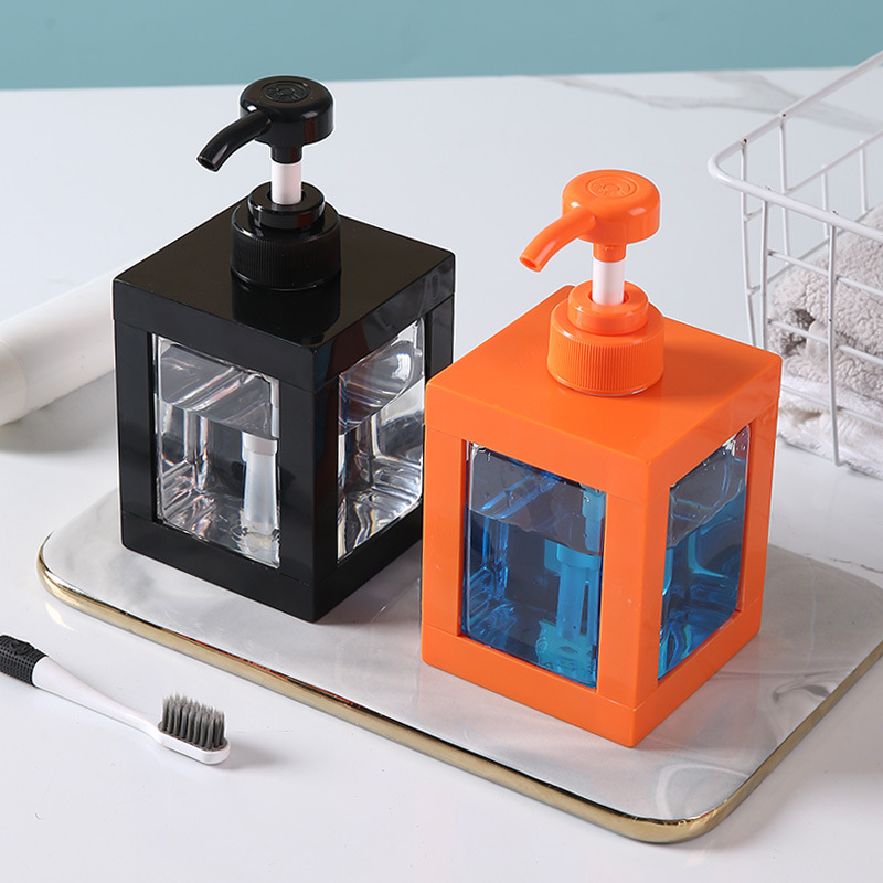 Nuevos productos transfronterizos botellas vacías transparentes de alta calidad loción de baño doméstica desinfectante de manos de hotel de presión viajar botellas divididas