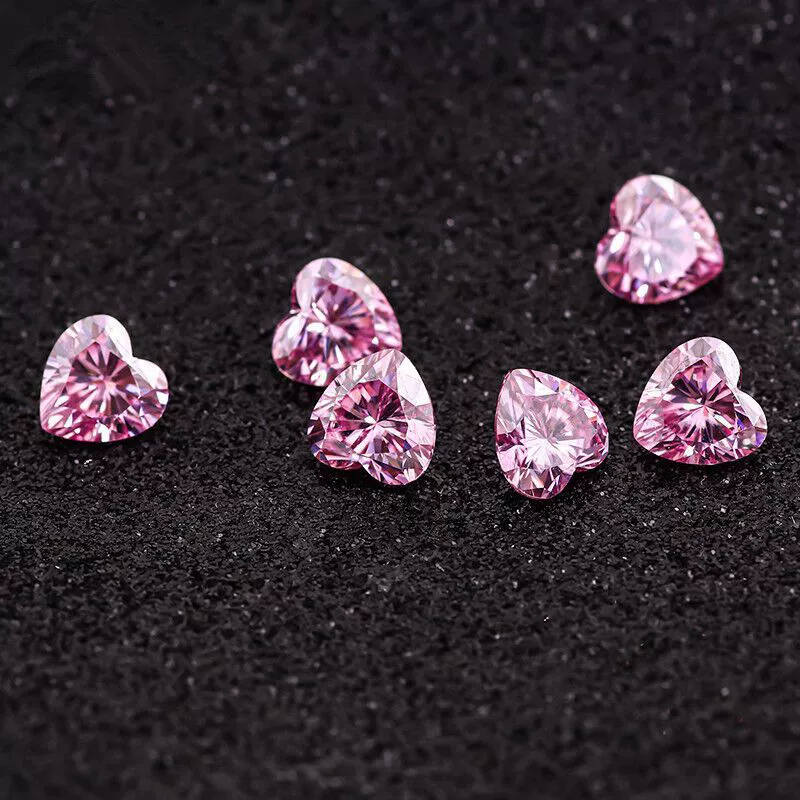 Фуксия красный Gemstone для кольца в форме сердца, с камнем