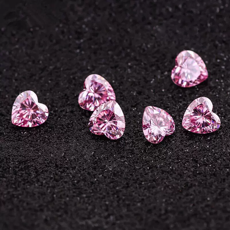 Фуксия красный Gemstone для кольца в форме сердца, с камнем