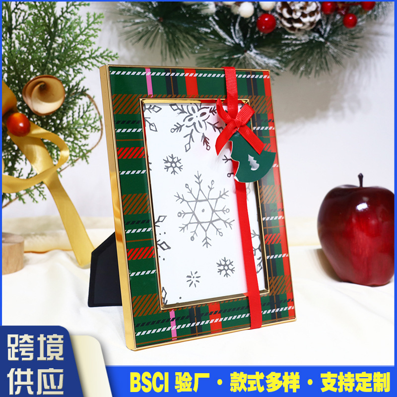 Cross-border hot Christmas metal UV photo frame Christmas decoration holiday home decoration decoration photo frame factory director wholesale