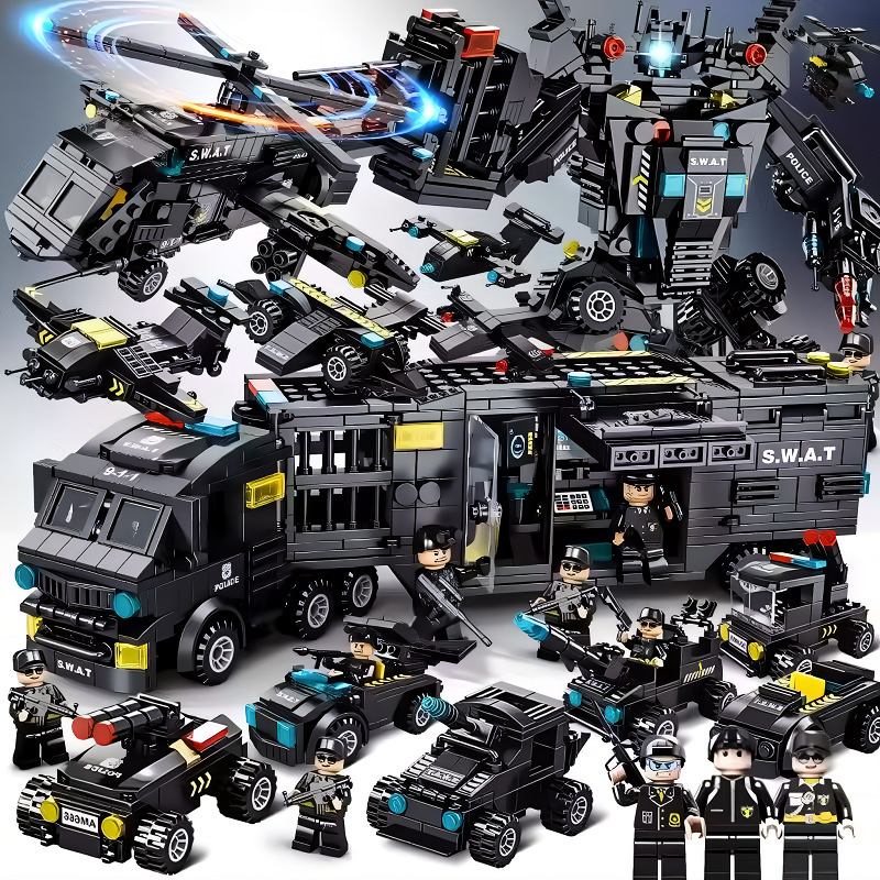 2025 New Military City Special Police Building Block Mecha Assembly Toy for Boys and Children, Summer Vacation Gift 2025 New Military City Special Police Building Block Mecha Assembly Toy for Boys and Children, Summer Vacation Gift